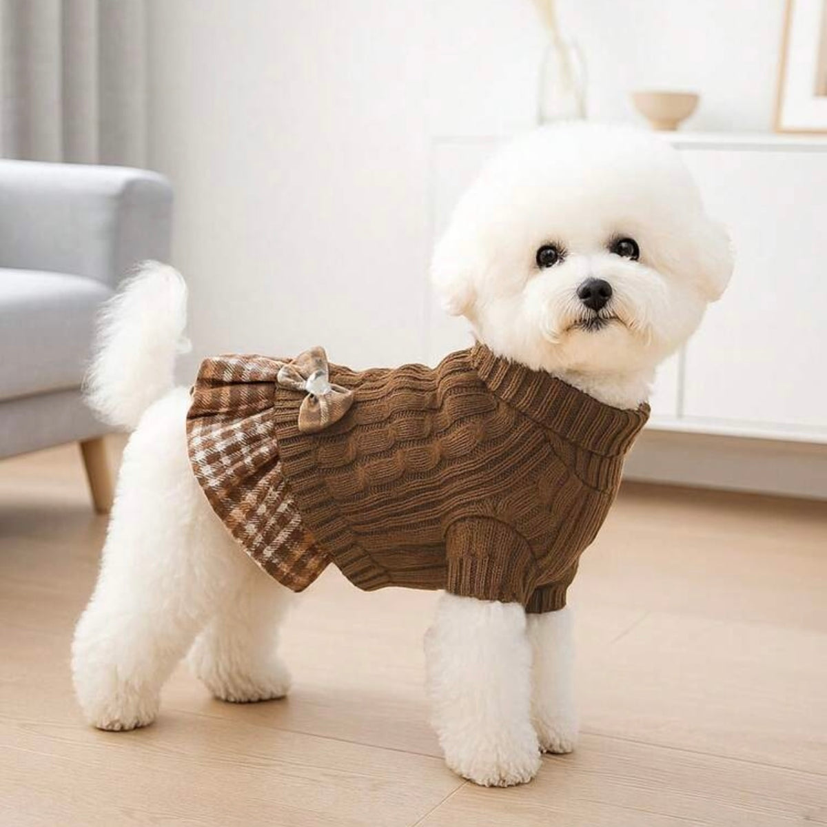 Brown Bow Dress